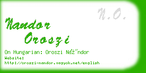 nandor oroszi business card